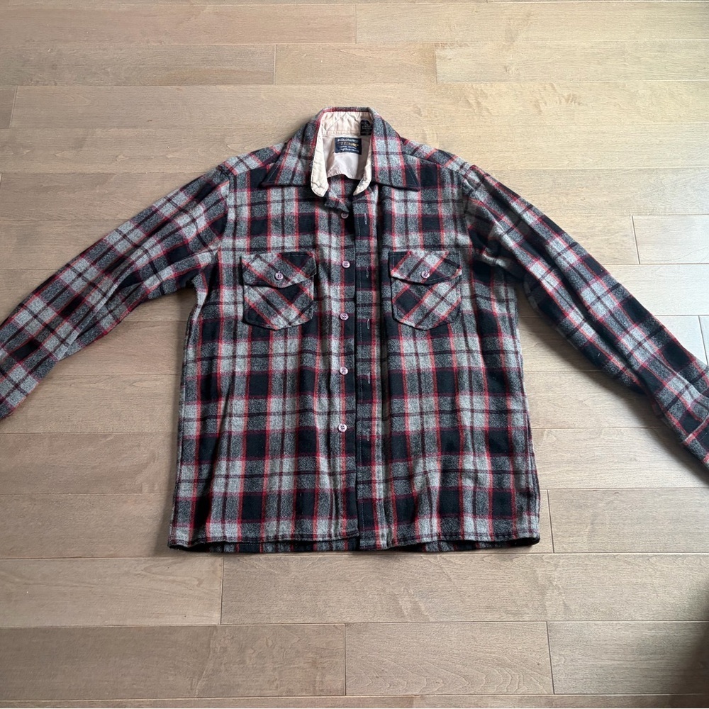 Braetan Red and Gray Plaid Wool Jacket